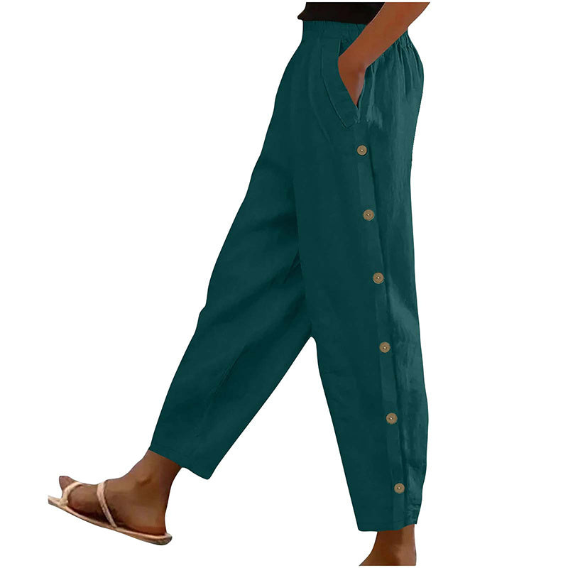 H&F Elastic Button Trousers c