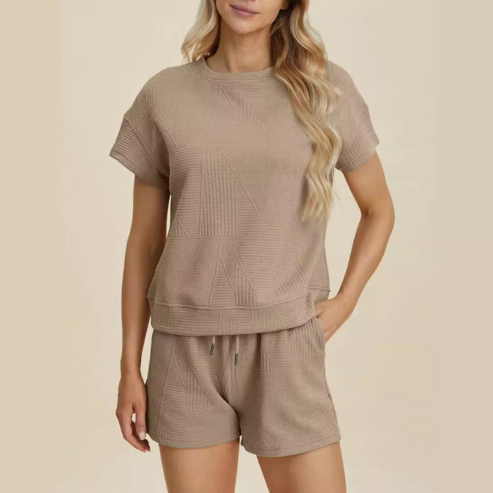 H&F Textured Shorts Suit c