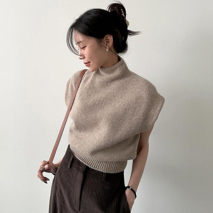 Sleeveless Knitwear Sweater