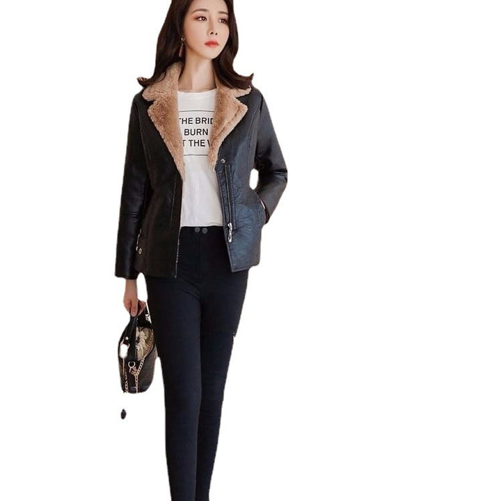 H&F Leather Winter Coat c