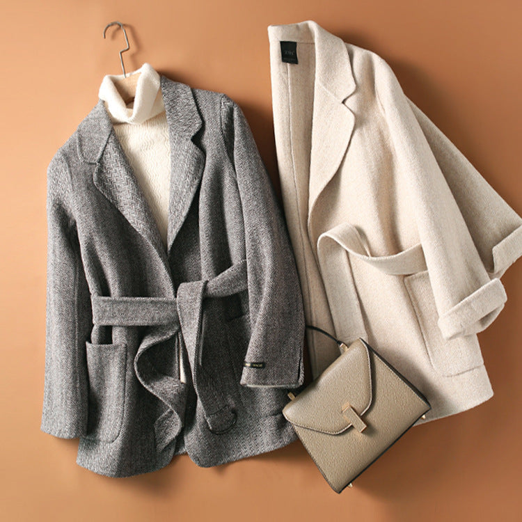 H&F Double Loose Woolen Coat c