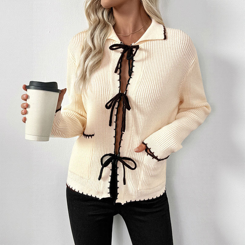 H&F Bow Trim Cardigan c