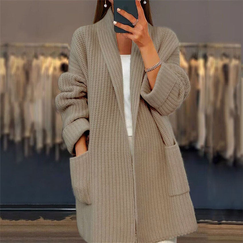 H&F Lapel Knit Cardigan c