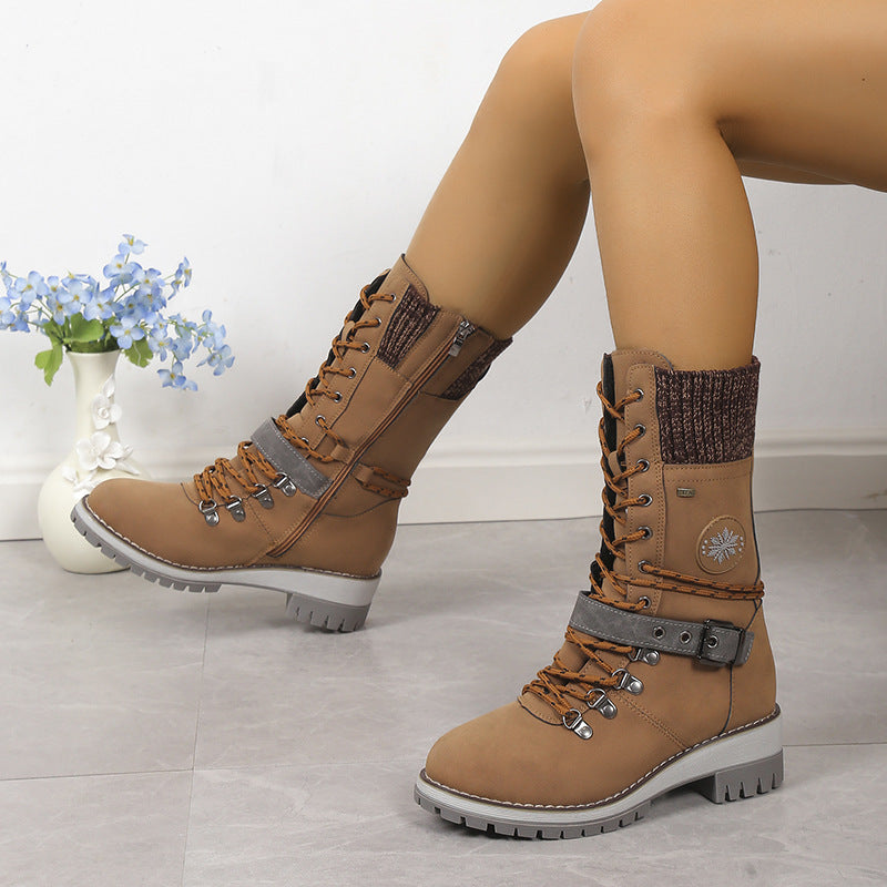H&F Fur Warm Knee-High Boots c