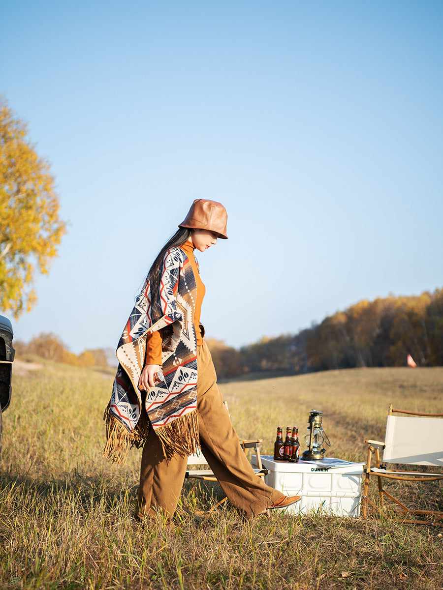 Tassel Cape Shawl