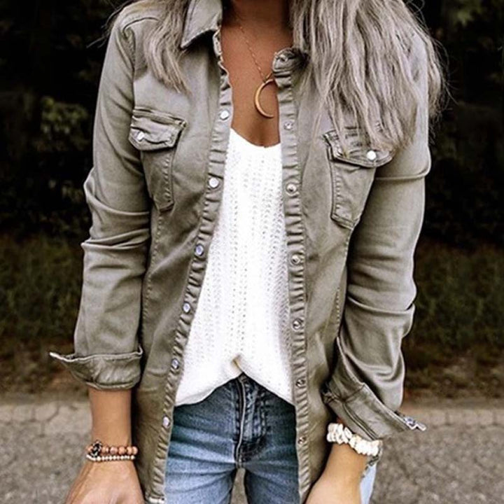 H&F Mid-Length Denim Jacket c
