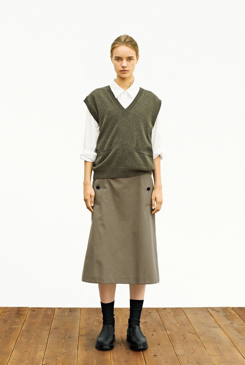 Cashmere knitted vest