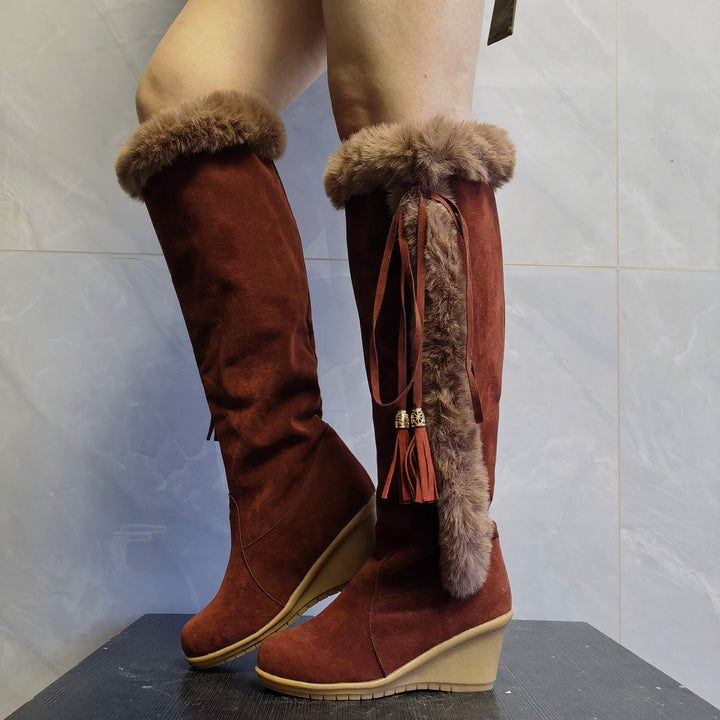 H&F Plush Long Combat Boots c