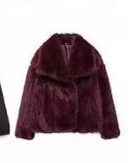 H&F Plush Lapel Coat c