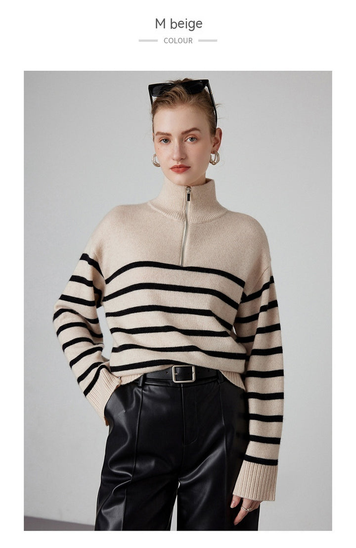 H&F Striped Cashmere Sweater c