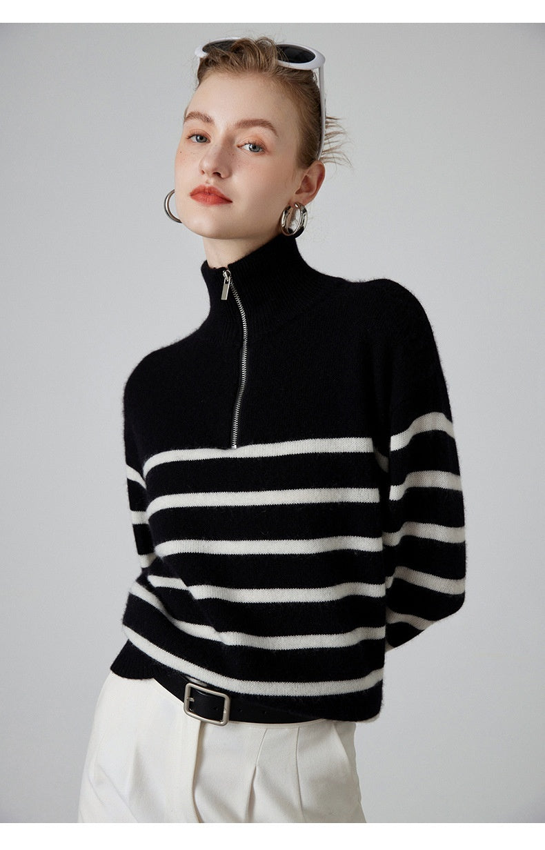 H&F Striped Cashmere Sweater c