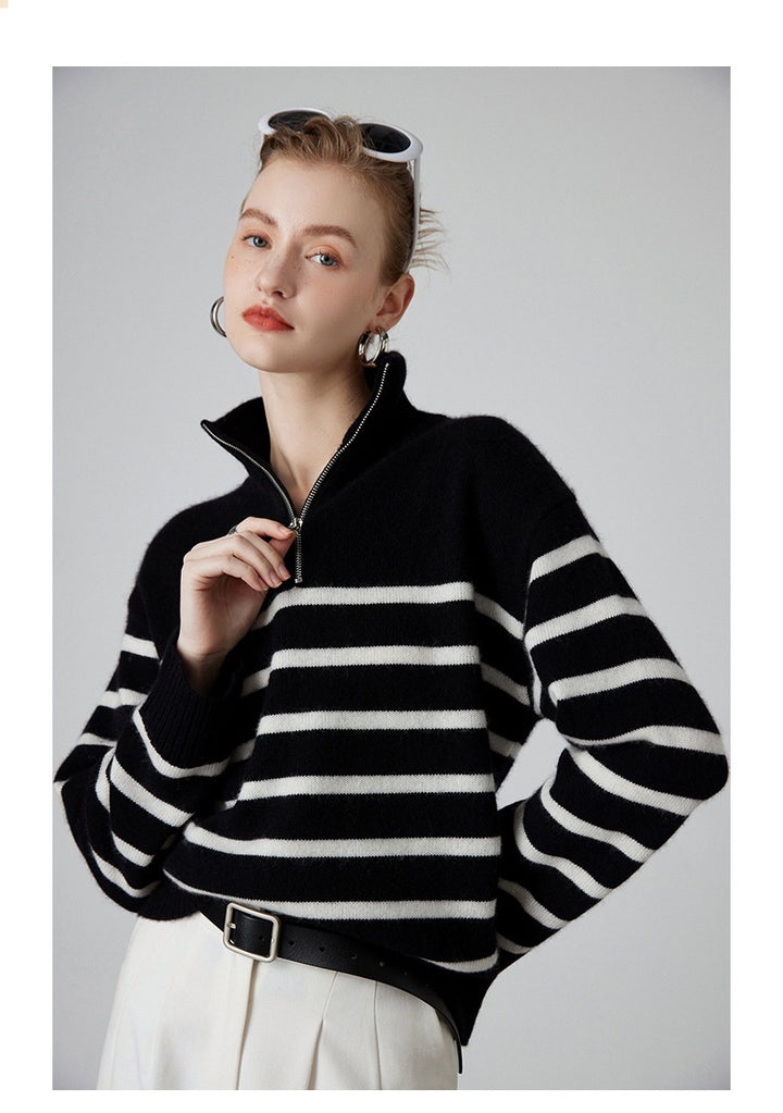 H&F Striped Cashmere Sweater c