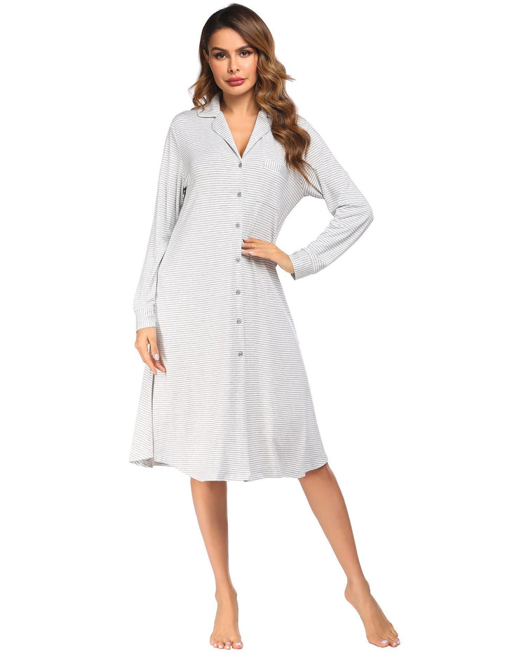 H&F Cotton Stripe Nightdress c