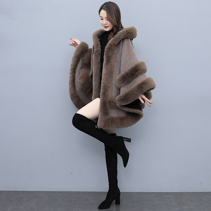 H&F Warm Hooded Cape c