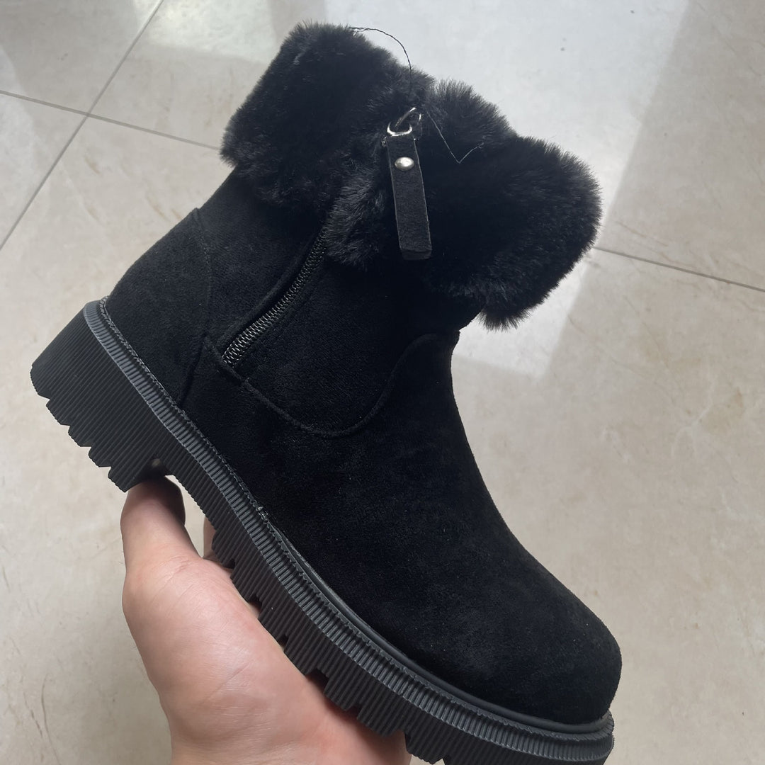 H&F Plush Zipper Boots c