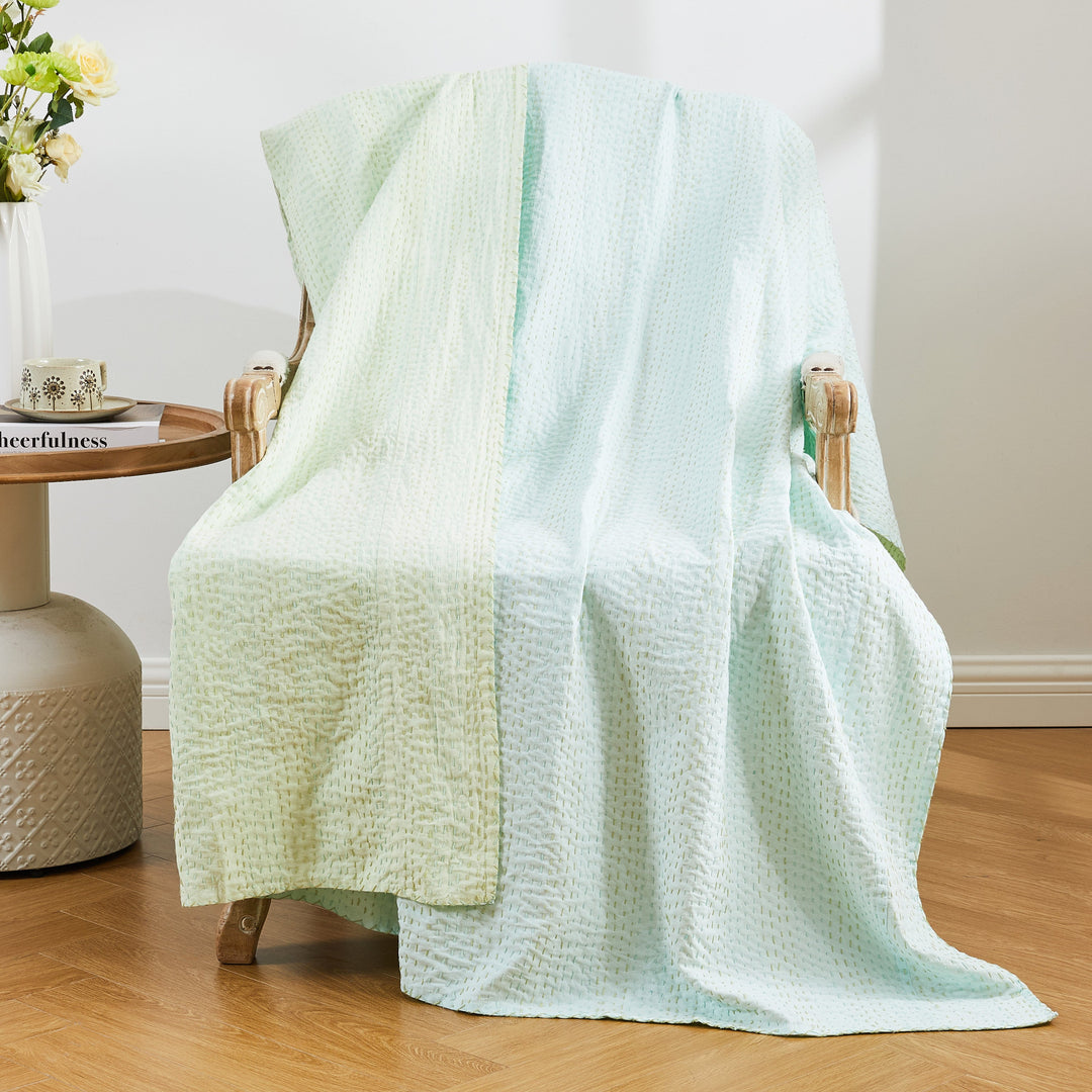 Hand Stitched Reversible Kantha Throws