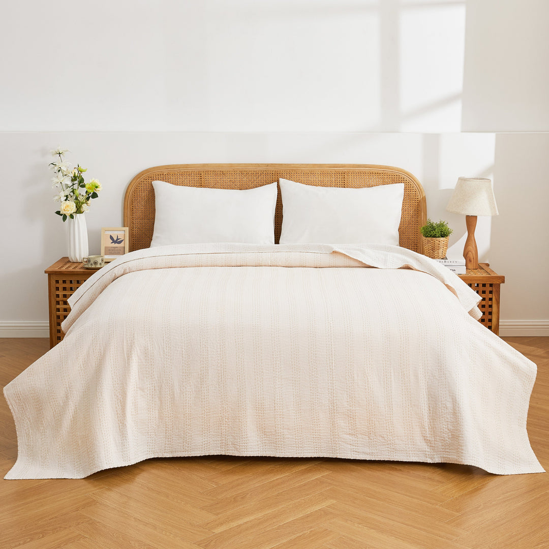 Hand Stitched Reversible Kantha Coverlets