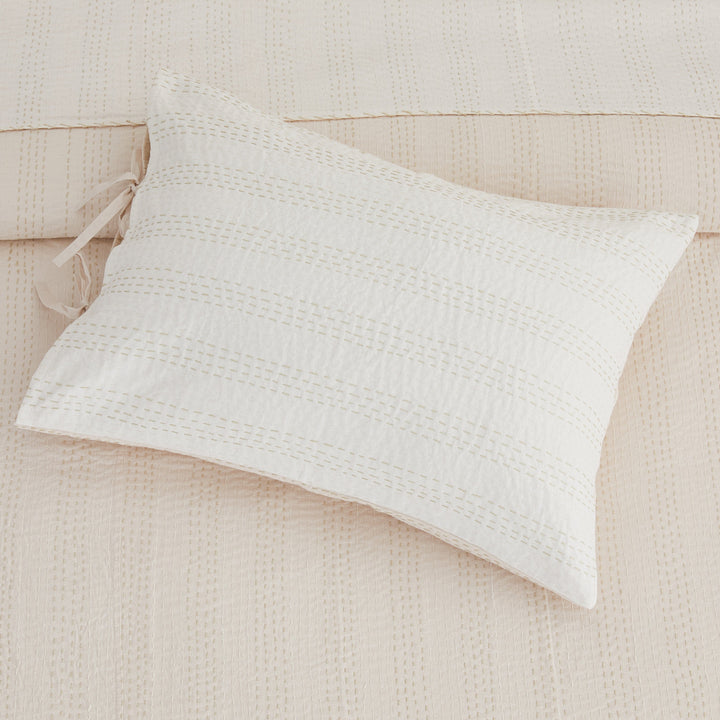 Hand Stitched Reversible Kantha Pillow Sham Pairs