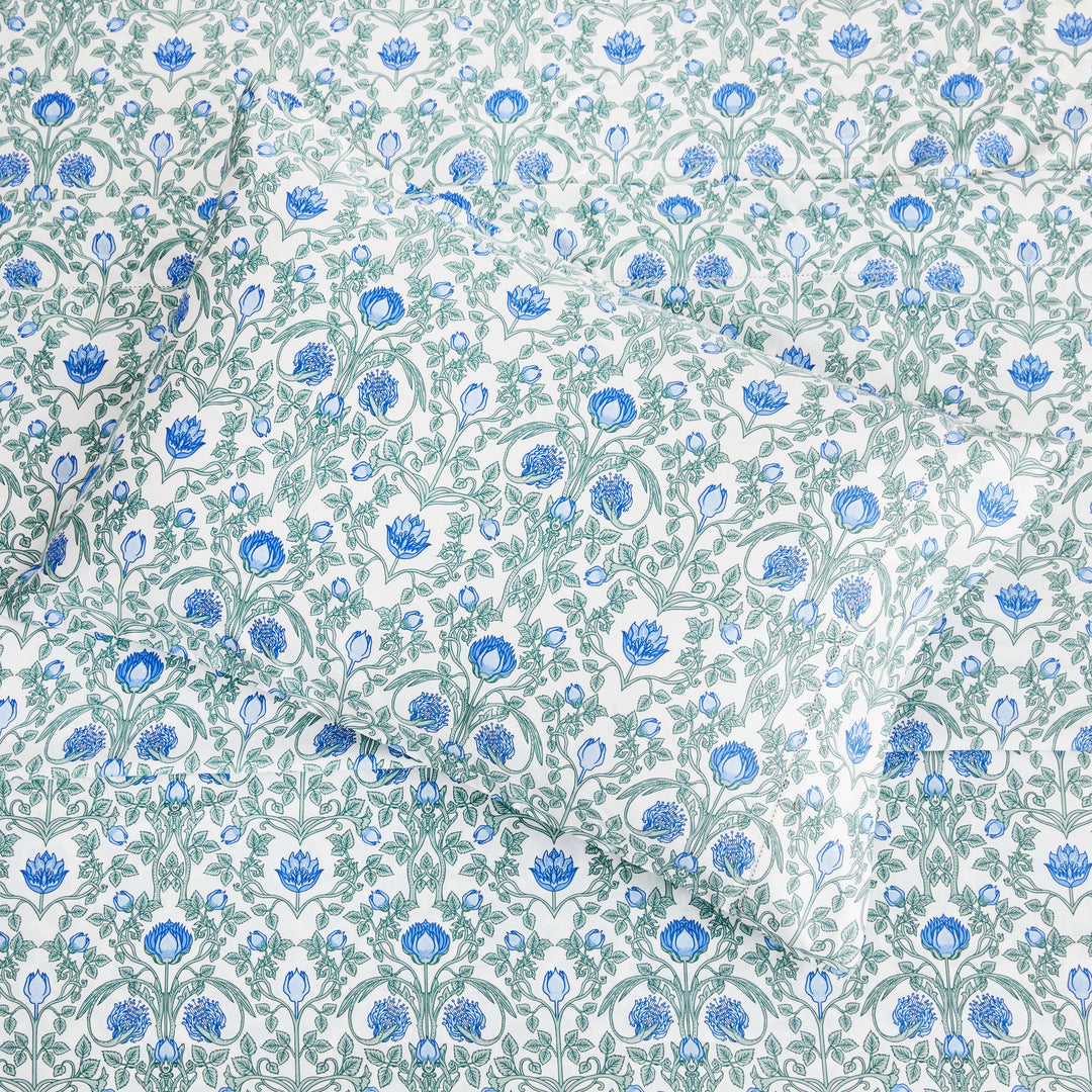 Arts & Crafts Floral Printed Pillowcase Pair