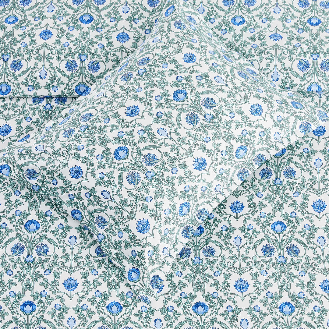 Arts & Crafts Floral Printed Duvet Set