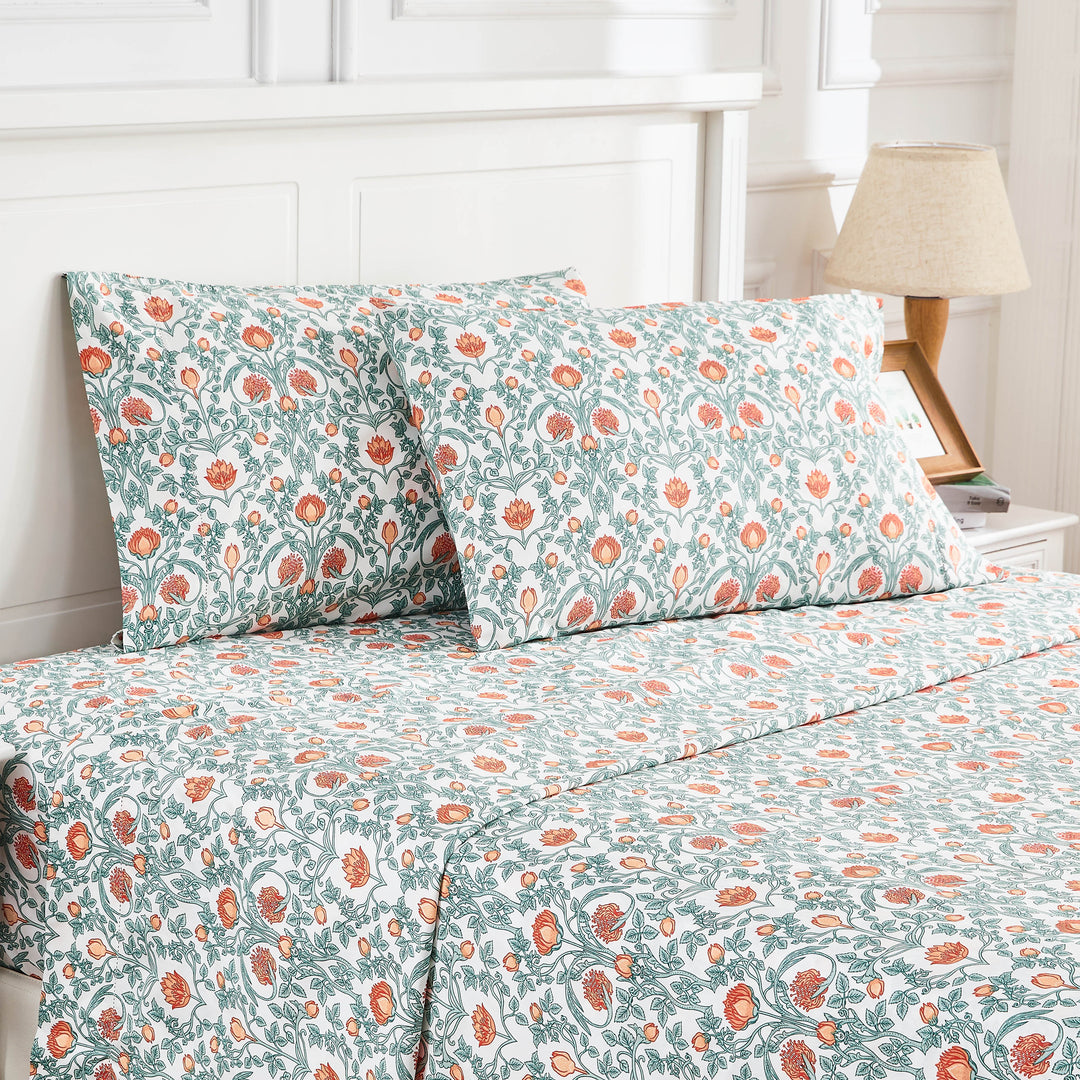 Arts & Crafts Floral Printed Sheet Set