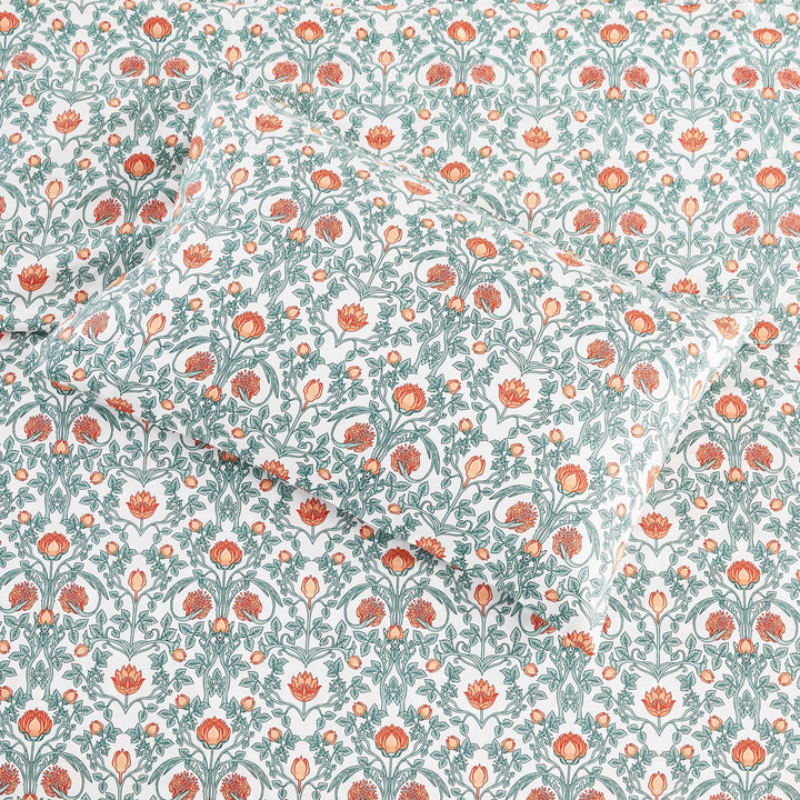 Arts & Crafts Floral Printed Pillowcase Pair