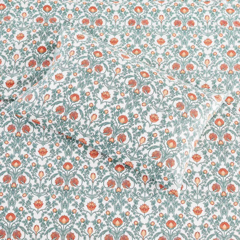 Arts & Crafts Floral Printed Pillowcase Pair