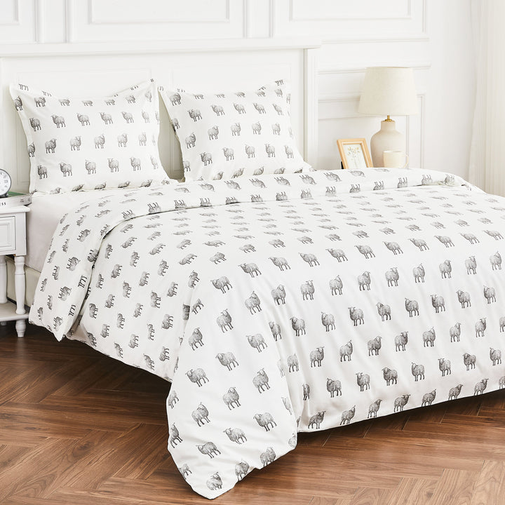 Sheep Printed Duvet Set