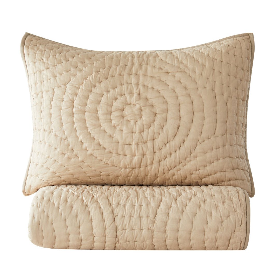 Halo Cotton Voile Hand Stitched Quilt Set