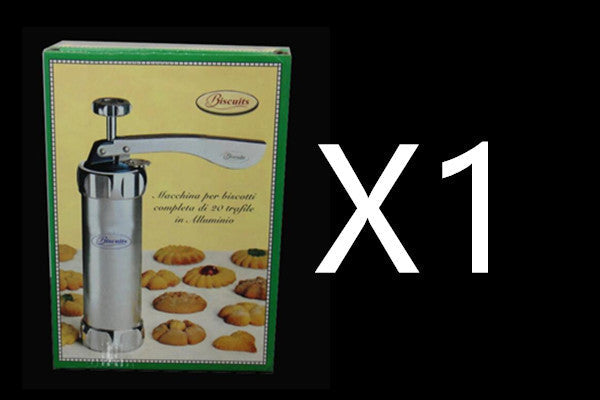 Domestic Cookie Press Kit Stainless Steel Cookie Press Making Gun Biscuits Cake Mold