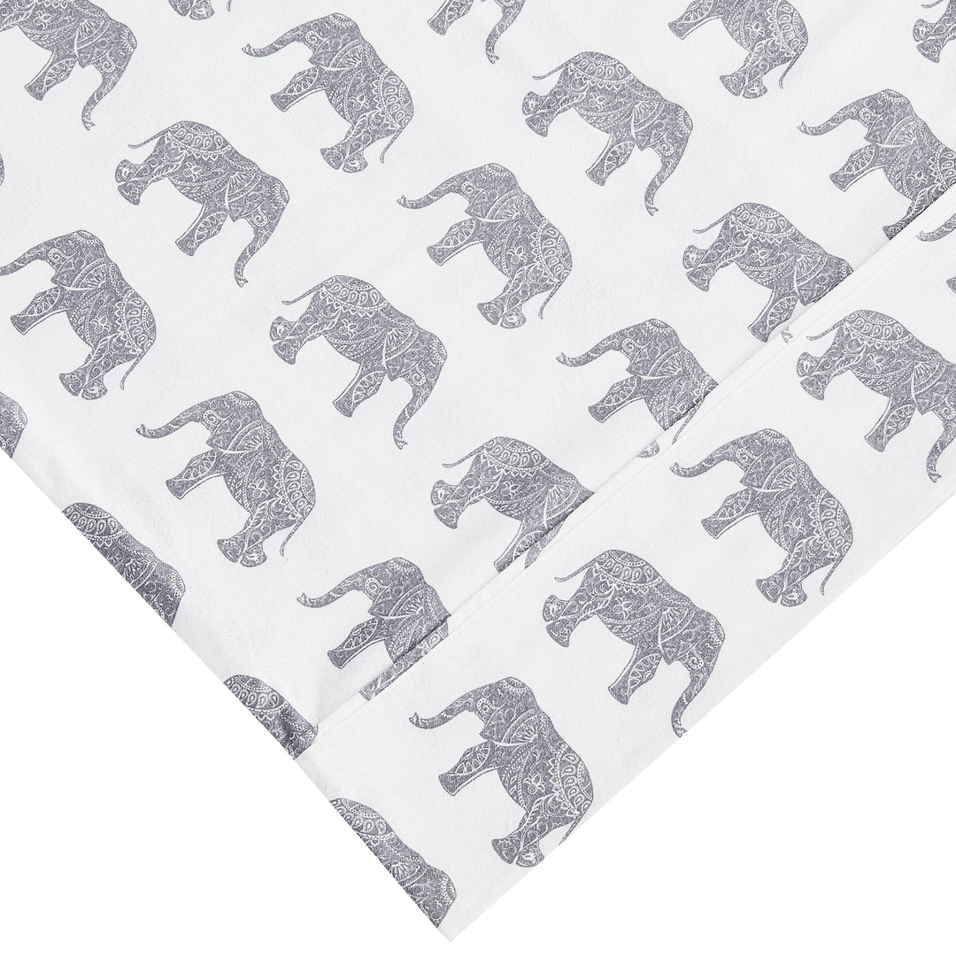 Elephants Flannel Sheet Set