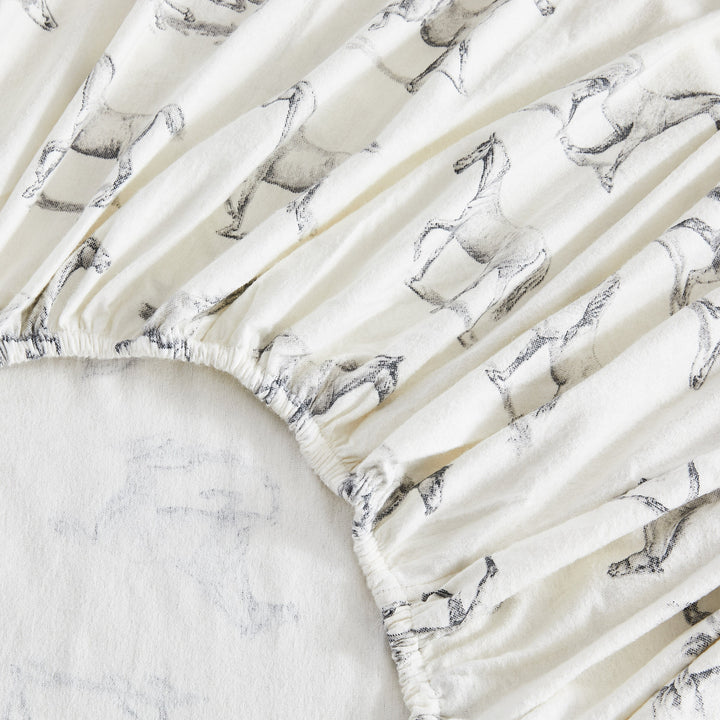 Horses Flannel Sheet Set