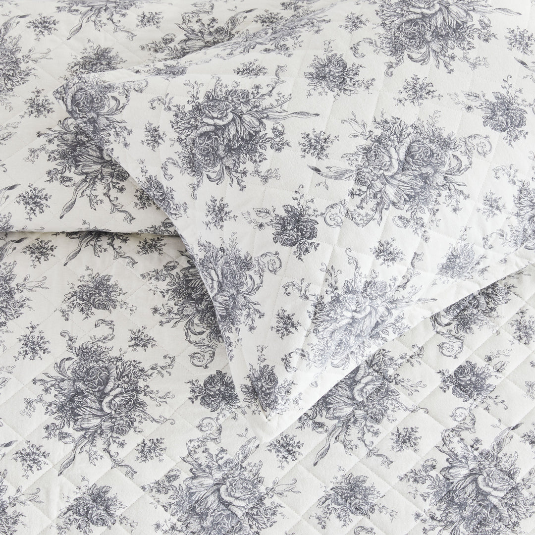 Petit Toile Cotton Flannel Quilt Set