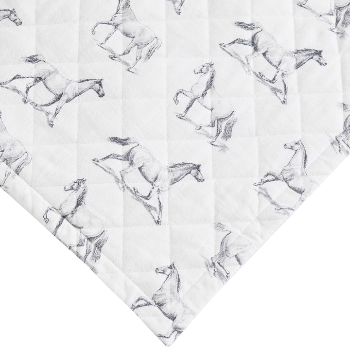 Horses Cotton Flannel Quilt Set