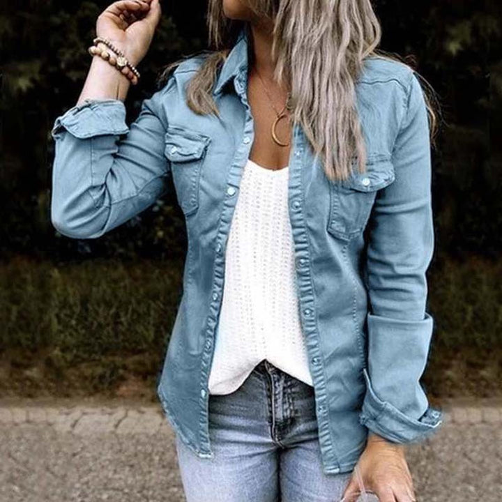 H&F Mid-Length Denim Jacket c