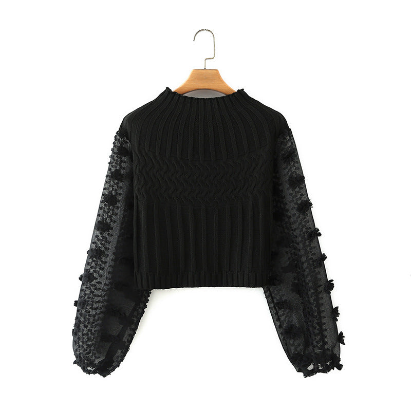 H&F Chiffon Sleeve Sweater c