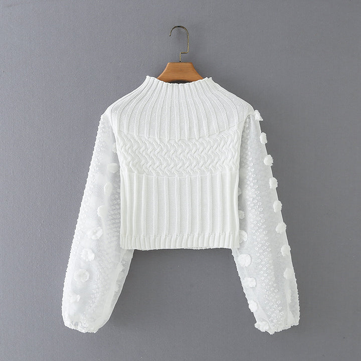 H&F Chiffon Sleeve Sweater c