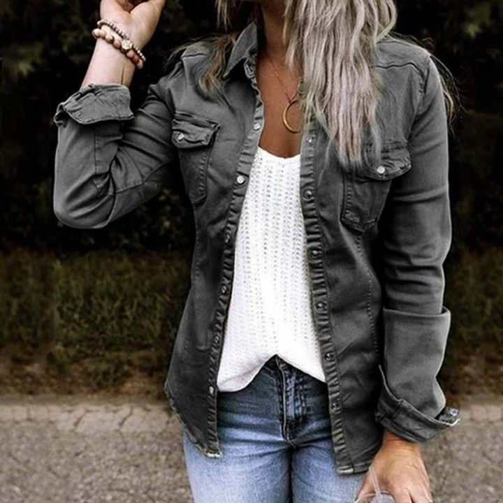 H&F Mid-Length Denim Jacket c