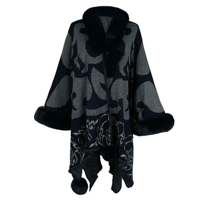 H&F Fur Warm Shawl c