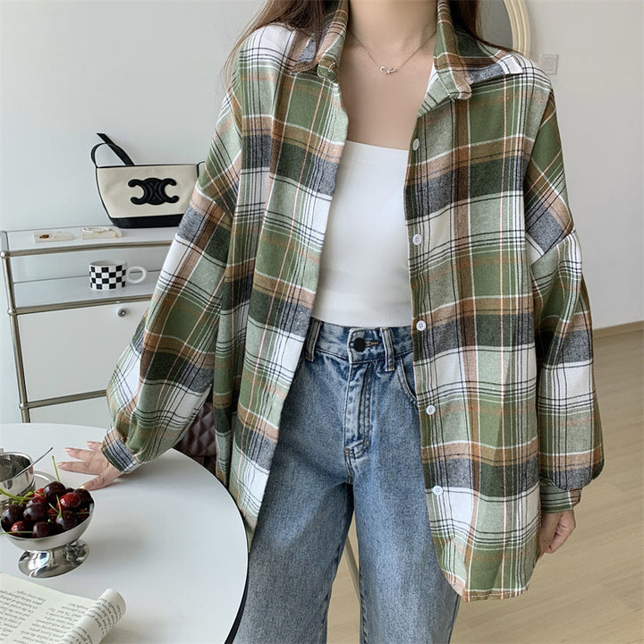 H&F Retro Plaid Shirt c