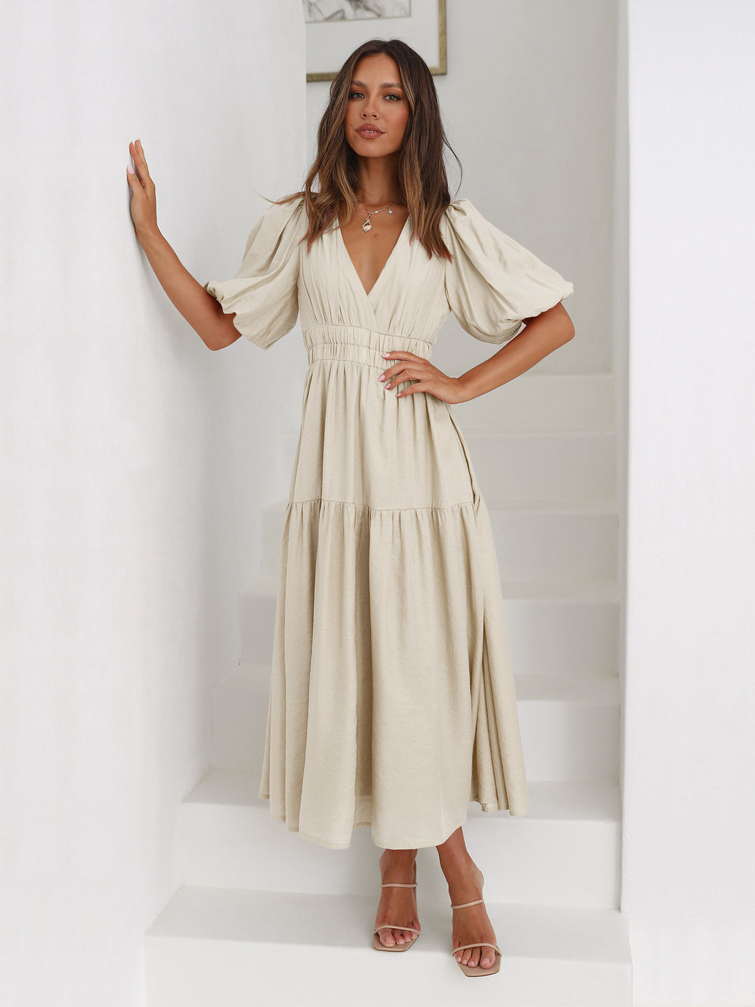 H&F Puff Sleeve Dress c