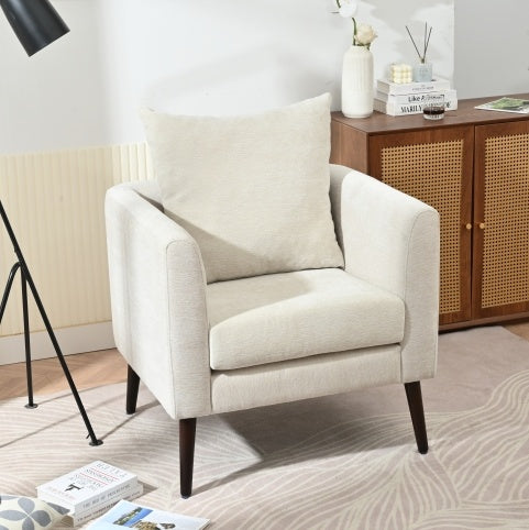 H&F Upholstered Wood Armchair c
