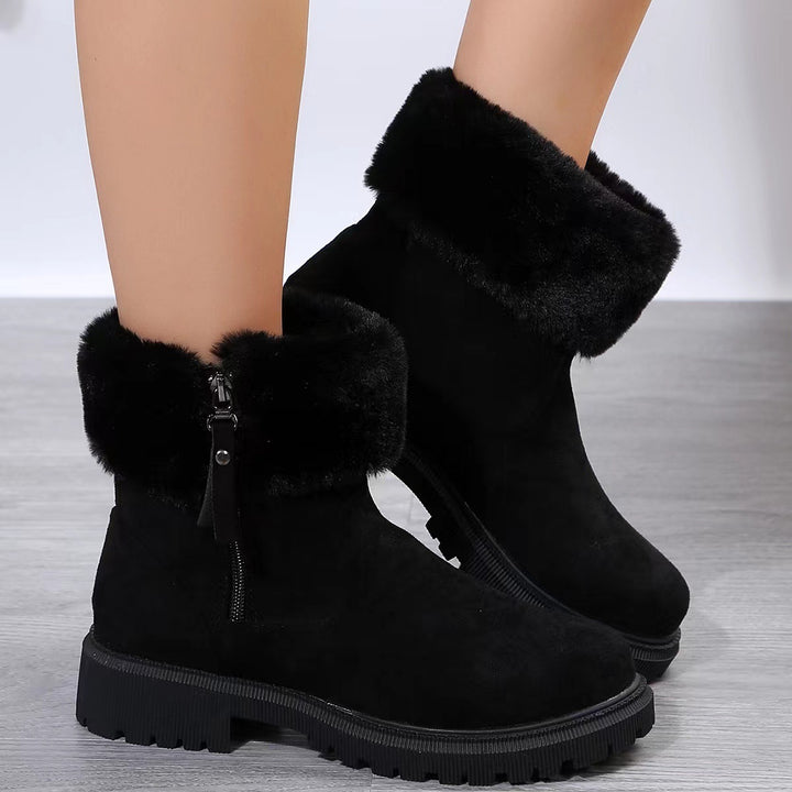 H&F Plush Zipper Boots c