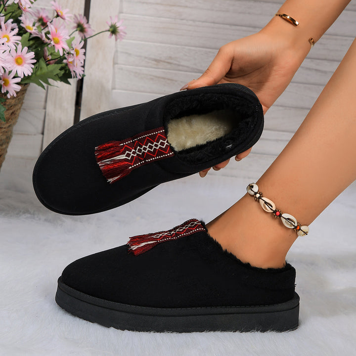 H&F Suede Plush Slippers c