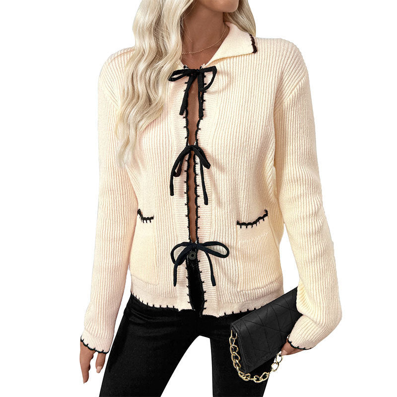 H&F Bow Trim Cardigan c