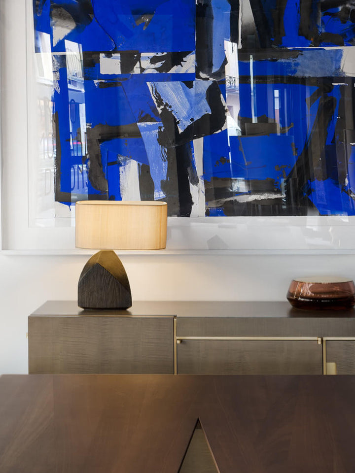 Artistic Japanese Lamp — Black + Bronze.