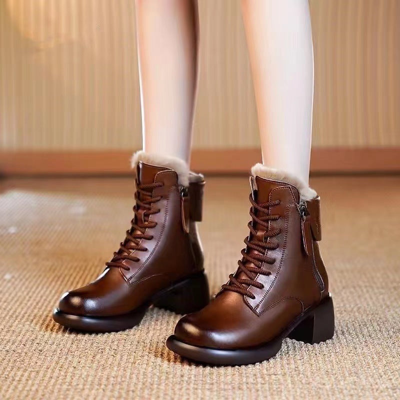 H&F Thick Ankle Boots c