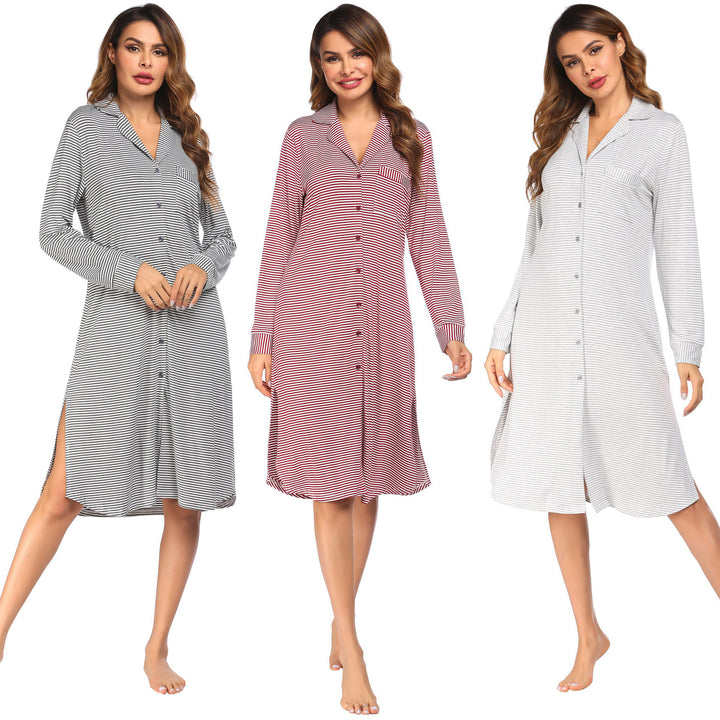 H&F Cotton Stripe Nightdress c