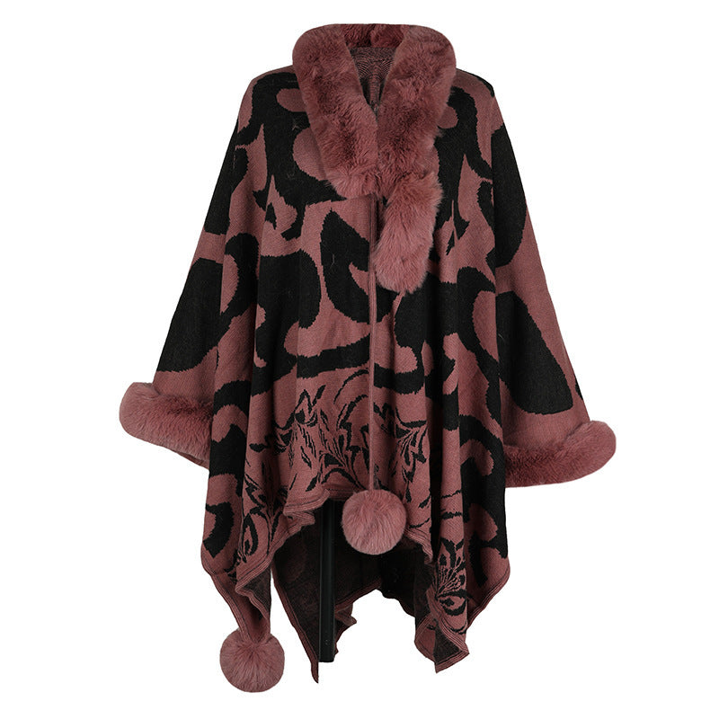 H&F Fur Warm Shawl c