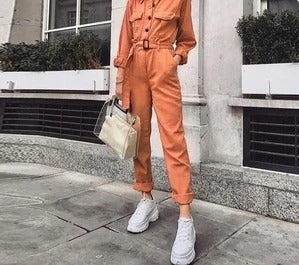H&F Belted Casual Jumpsuit c